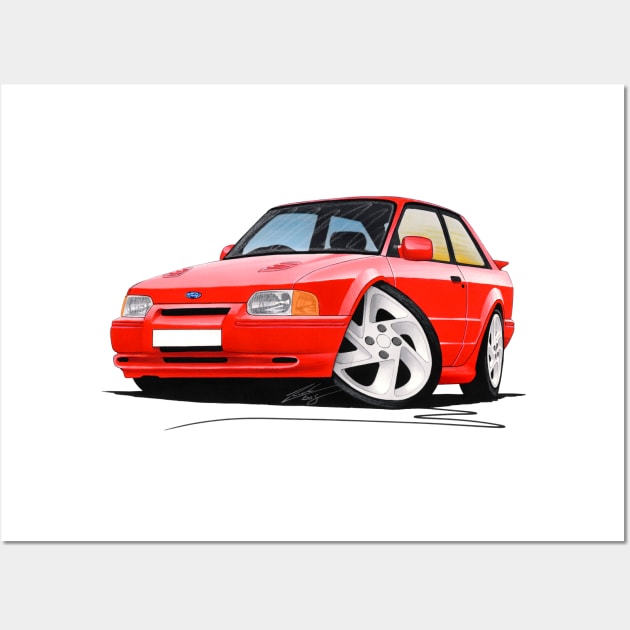 Ford Escort RS Turbo S2 Red Wall Art by y30man5